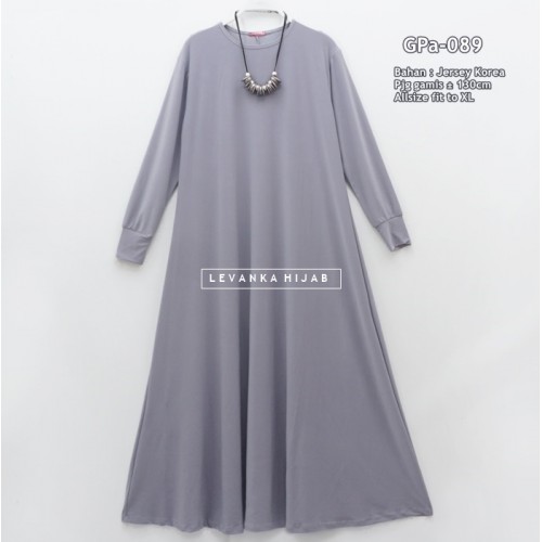 GPa-089 Gamis Polos Semi Klok